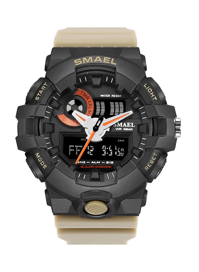 SMAEL unisex Water Resistant Plastic Analog+Digital Watch 1642