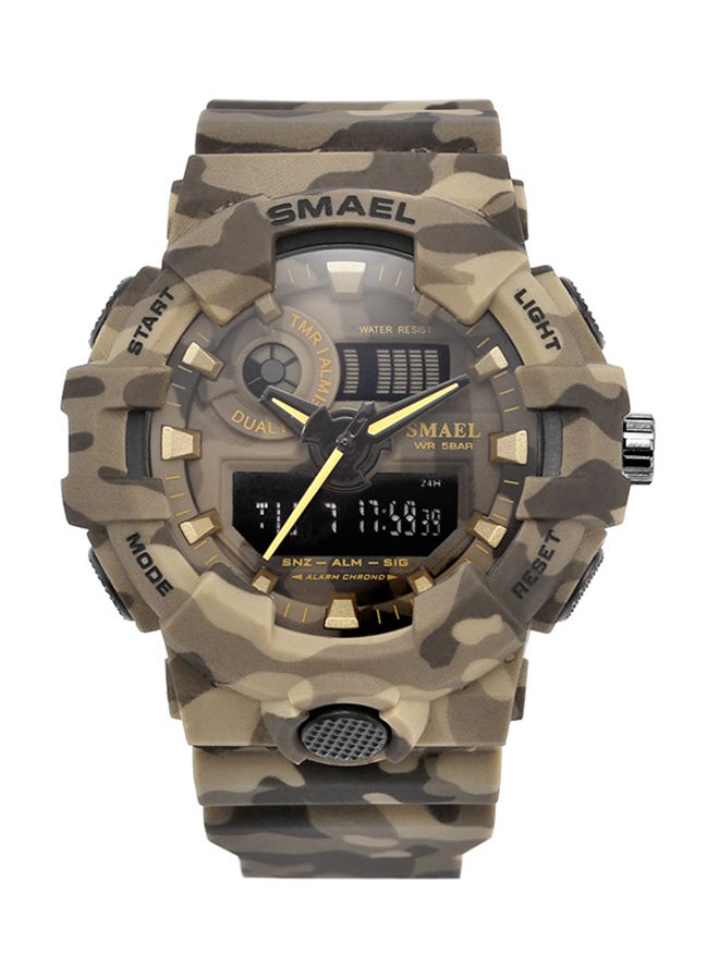 unisex Water Resistant Silicone Analog+Digital Watch 8001