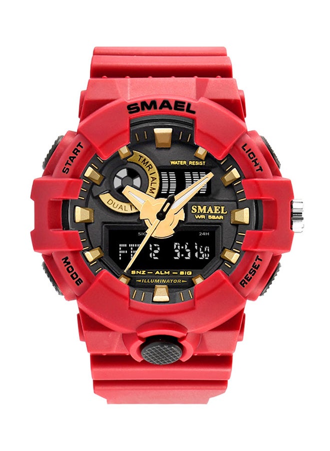 Water Resistant Silicone Analog+Digital Watch 8001
