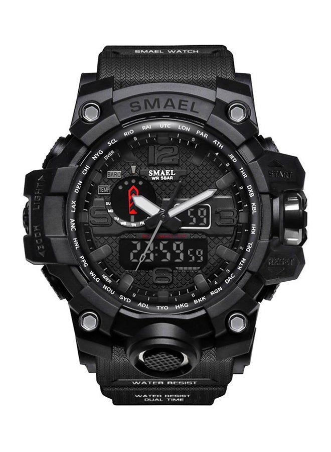 SMAEL unisex Water Resistant Plastic Analog+Digital Watch 1545