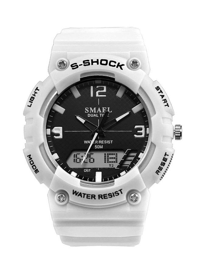 SMAEL unisex Water Resistant Rubber Analog+Digital Watch 1539C