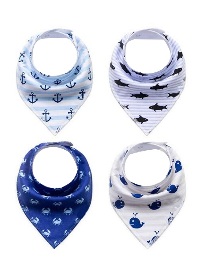 4-Piece Printed Baby Bibs Set