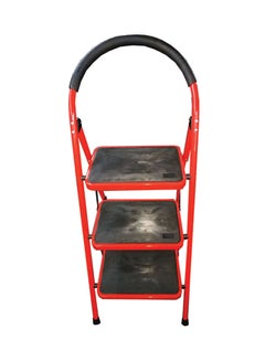 Hawk King 3-Steps Steel  Folding Ladder Red/Black 68cm  - Image 1