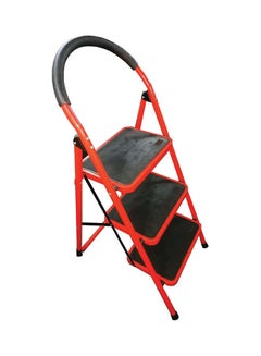Hawk King 3-Steps Steel  Folding Ladder Red/Black 68cm  - Image 3