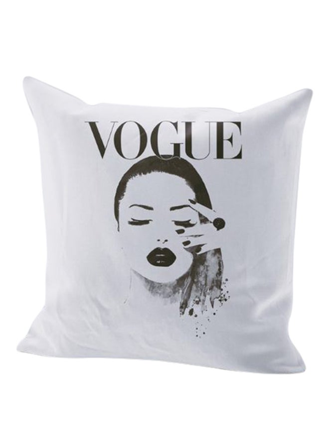 لوحة غطاء وسادة بنقش كلمة "Vogue" أبيض/ أسود 40 x 40Ø³Ù†ØªÙŠÙ…ØªØ±