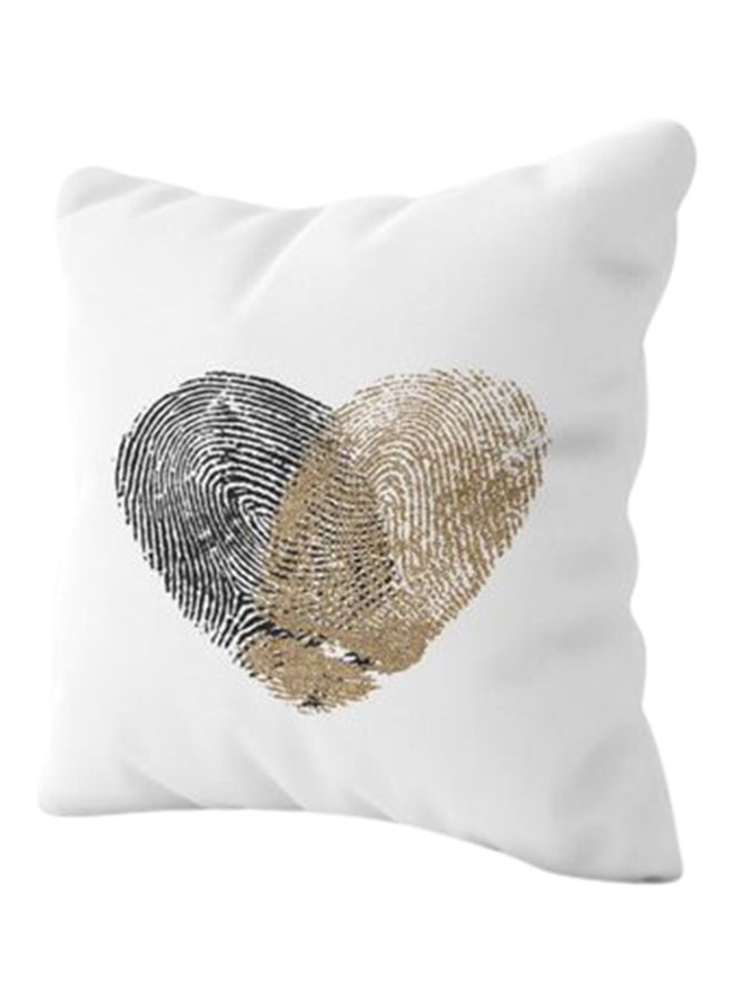 LOWHA Heart Printed Cushion Cover Black/White 40X40cm