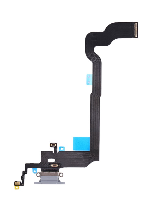 Charging Port Flex Cable For Apple iPhone X Black - Image 1