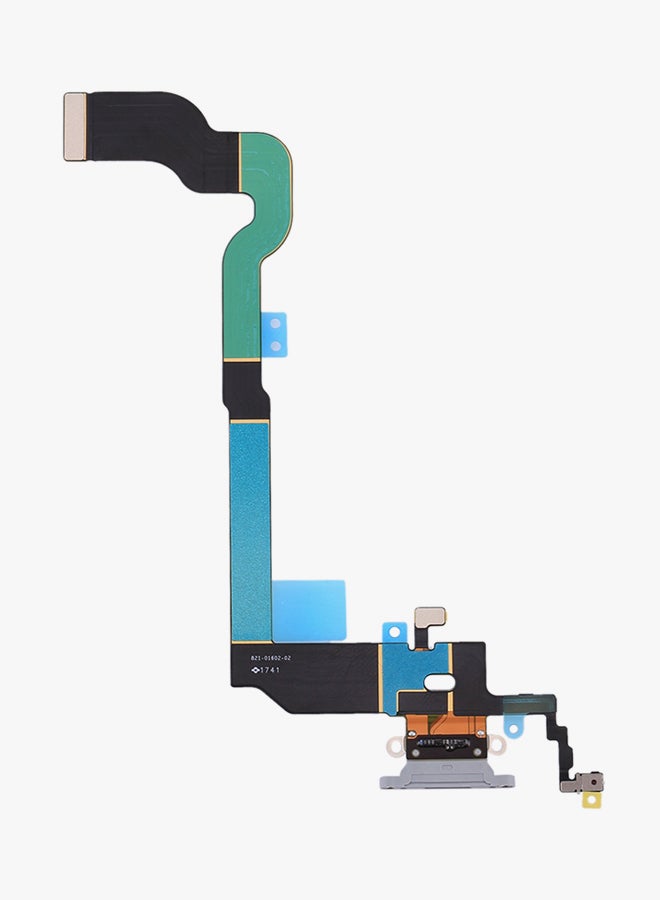 Charging Port Flex Cable For Apple iPhone X Black - Image 2