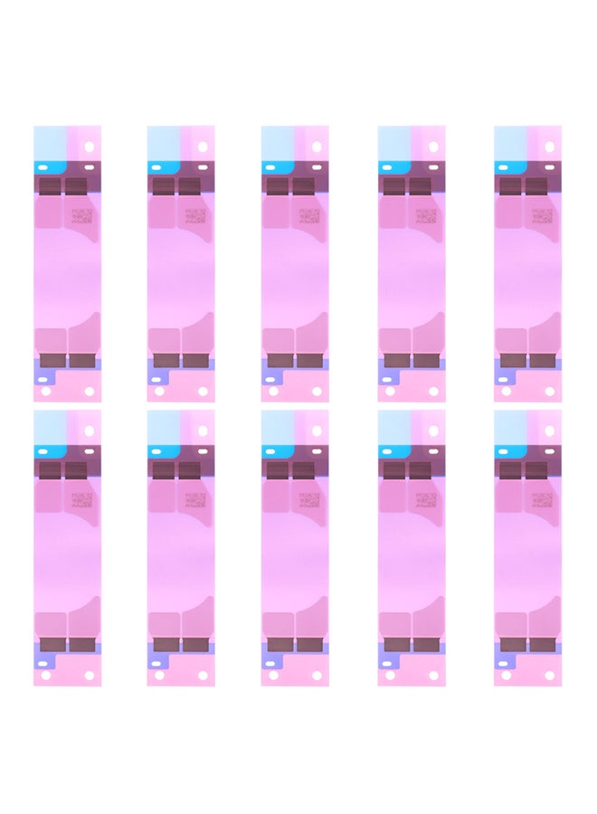 Generic 10-Piece Battery Adhesive Tape Stickers Set For Apple iPhone 8 Pink  - Image 1