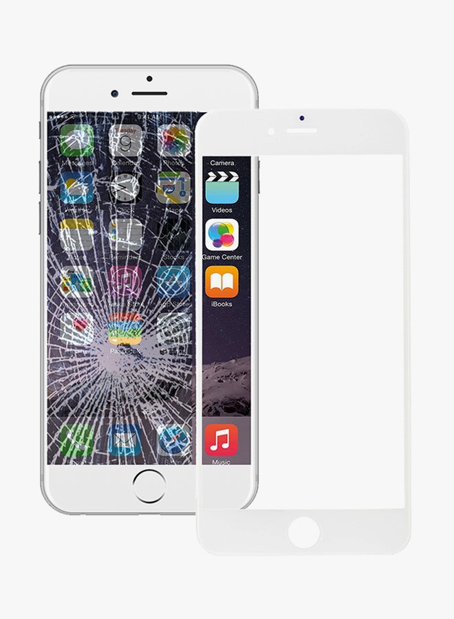 Front Screen Outer Lens With Front LCD Screen Bezel Frame For Apple iPhone 6 White