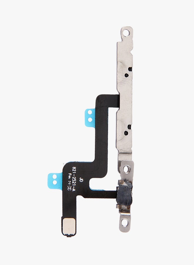 Volume Button And Mute Switch Flex Cable With Brackets For Apple iPhone 6 Silver/Black - Image 2