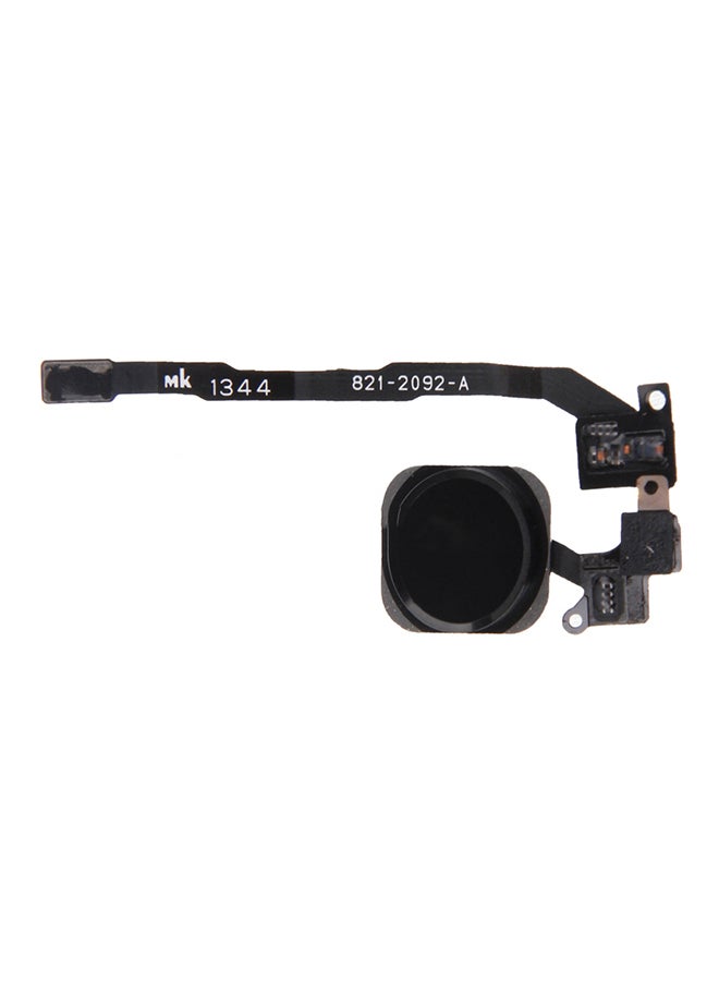 زر القائمة بكابل مرن لهاتف أبل آيفون 5s أسود - Image 1