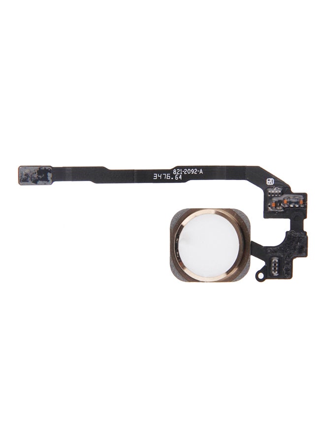 زر القائمة بكابل مرن لهاتف أبل آيفون 5s ذهبي/ أسود - Image 1