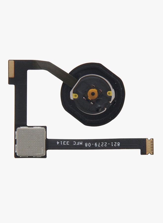 زر القائمة الرئيسة مع كابل مرن وخاصية التعرف على بصمة الأصابع لجهاز أبل آي باد إير 2/آي باد 6 أسود - Image 2