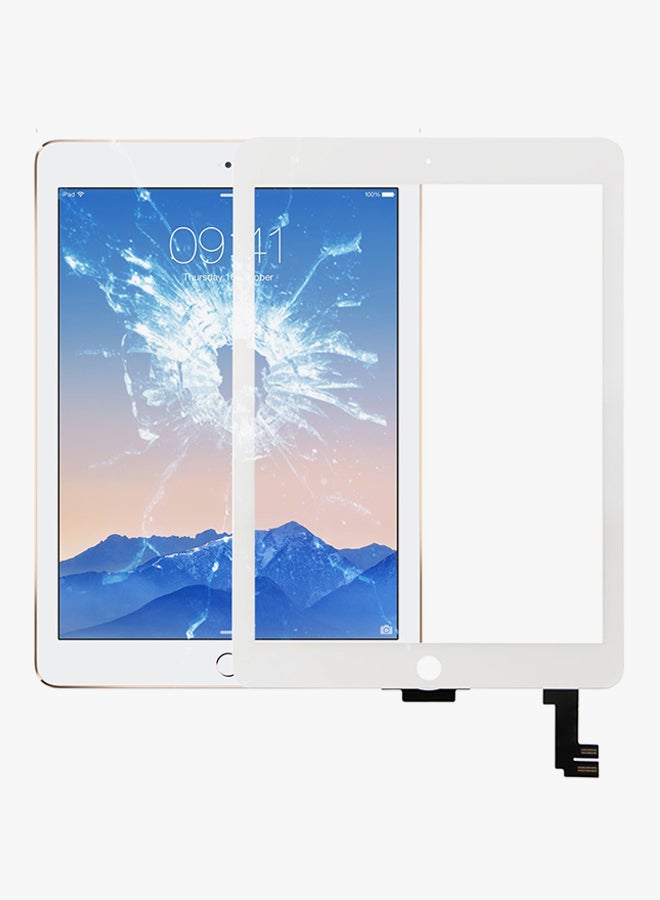 لوحة لمس لجهاز أبل أيباد أير 2/أيباد 6 أبيض - Image 3