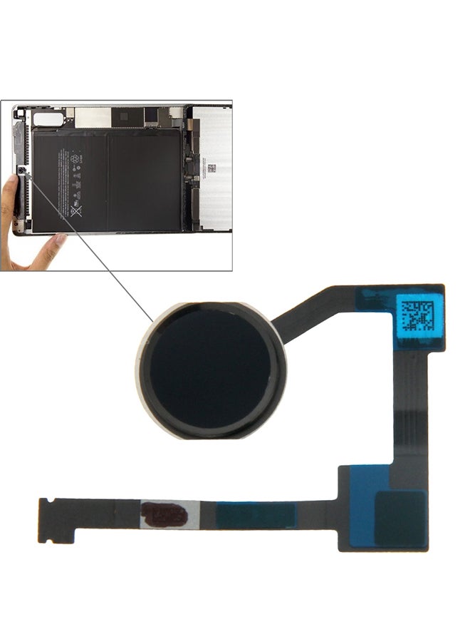 Flex Home Button For Apple iPad Air 2/6 Black - Image 1