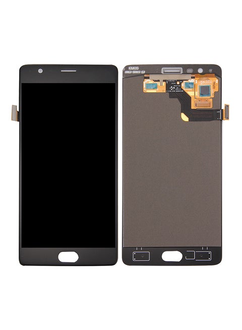 مجموعة استبدال كاملة مكوّنة من شاشة LCD ومحول رقمي لهاتف ون بلس 3T أسود
