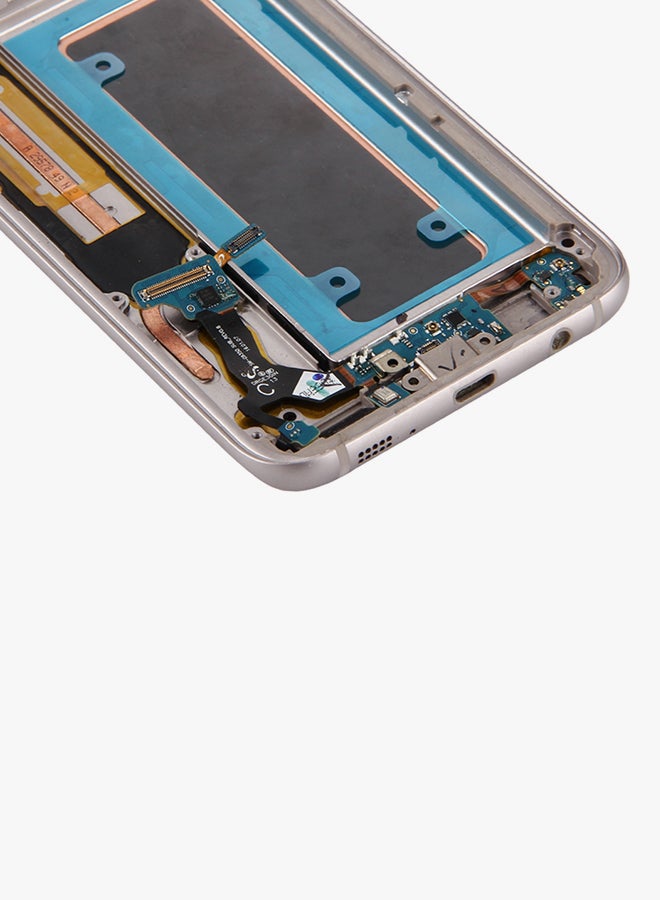 Generic - LCD Screen With Frame And Charging Port Board For Galaxy S7 Edge/G935F Gold - Image 1
