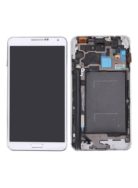 LCD Screen With Touch Panel And Frame For Samsung Galaxy Note 3 White