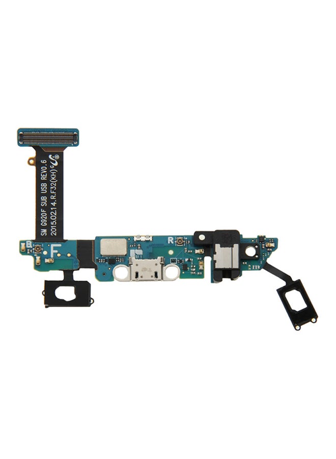 قطعة غيار من كابل مرن لمنفذ الشحن لهاتف سامسونج جالاكسي S6/G920F الأسود / الأزرق - Image 1