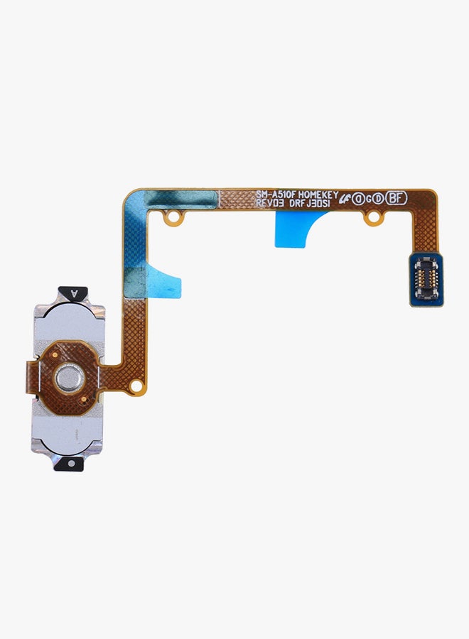 Home Button Flex Cable With Fingerprint Identification For Samsung Galaxy A5/A510 Black - Image 2
