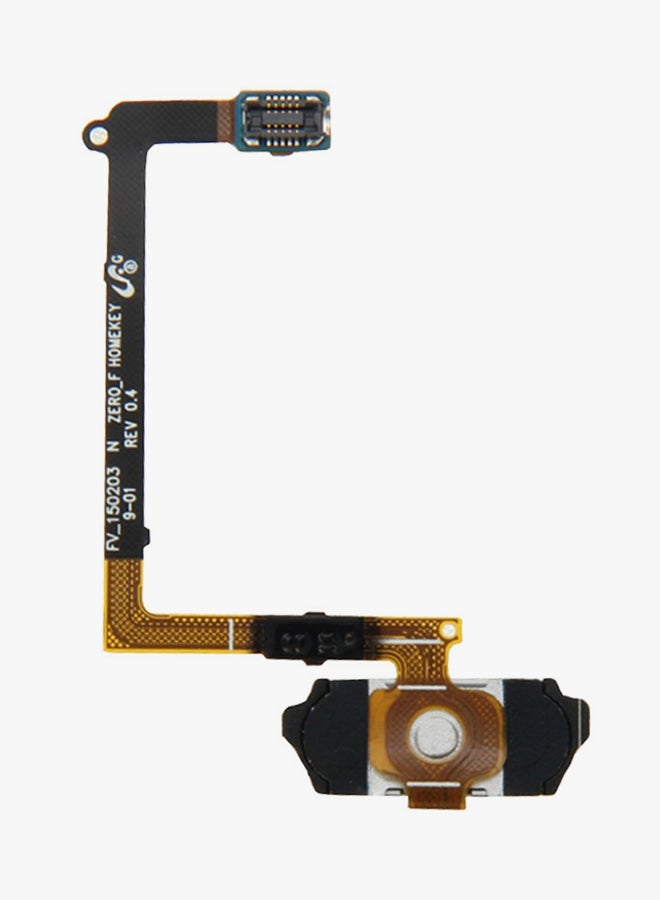 Home Button Flex Cable With Fingerprint Identification Replacement For Samsung Galaxy S6/G920F Black - Image 2