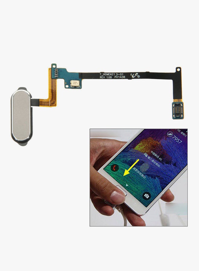 Home Button Flex Cable With Fingerprint Identification Function For Samsung Galaxy Note 4/N910 Grey - Image 2