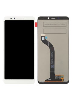 شاشة LCD كاملة الأجزاء مع محول رقمي لهاتف شياومي ريدمي 5 أبيض/ شفاف