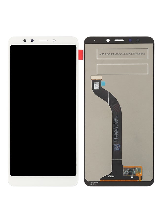 ماركة غير محددة - شاشة LCD كاملة الأجزاء مع محول رقمي لهاتف شياومي ريدمي 5 أبيض/ شفاف - Image 1