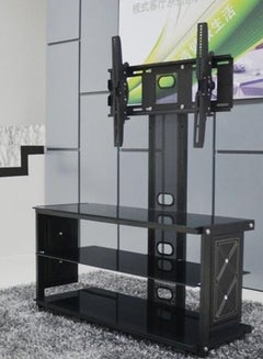 Galaxy Design Tv Stand Table With Mounting Black 120x120x40centimeter 