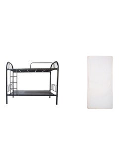 Galaxy Design Metallic Bunk Bed With Mattress Black  - Image 1