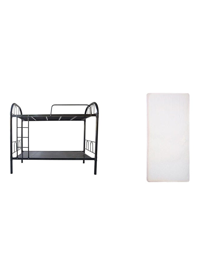 جالاكسي ديزاين سرير معدني بطابقين أسود - Image 1
