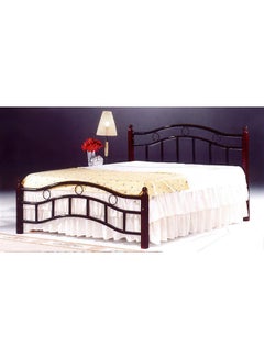 Galaxy Design Steel Bed With Medical Mattress Brown 190x20x150centimeter 