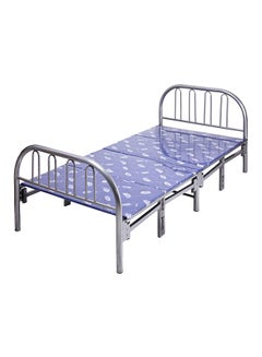 Generic Single Folding Bed Blue/Silver 190x30x90centimeter  - Image 1
