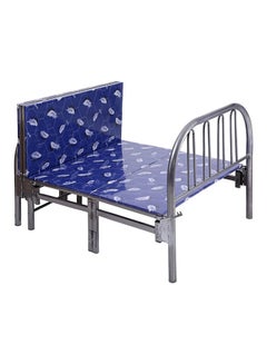 Generic Single Folding Bed Blue/Silver 190x30x90centimeter  - Image 2