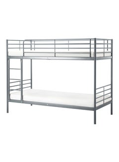 Galaxy Design Single Bunk Bed With Mattress Silver  - Image 1