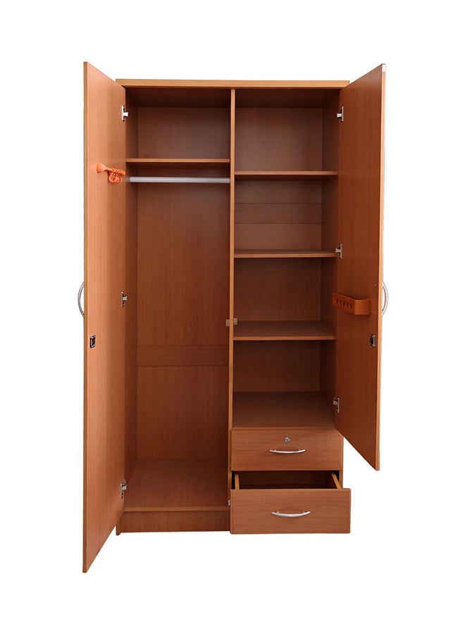 AFT Wooden Wardrobe Cabinet Brown 190x90x55centimeter  - Image 3