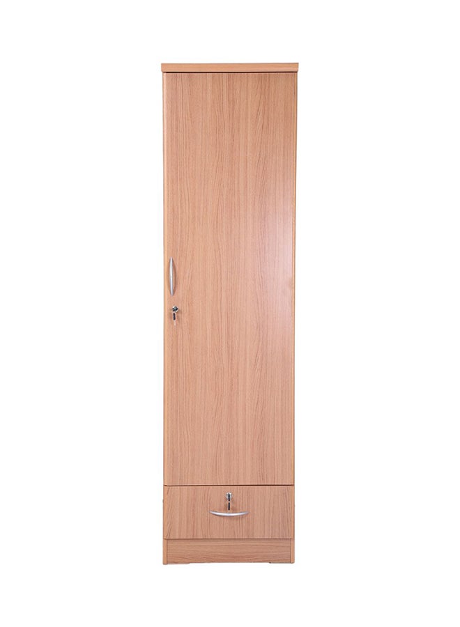 AFT - One Door Wooden Cupboard Beige 190x50x50centimeter - Image 1
