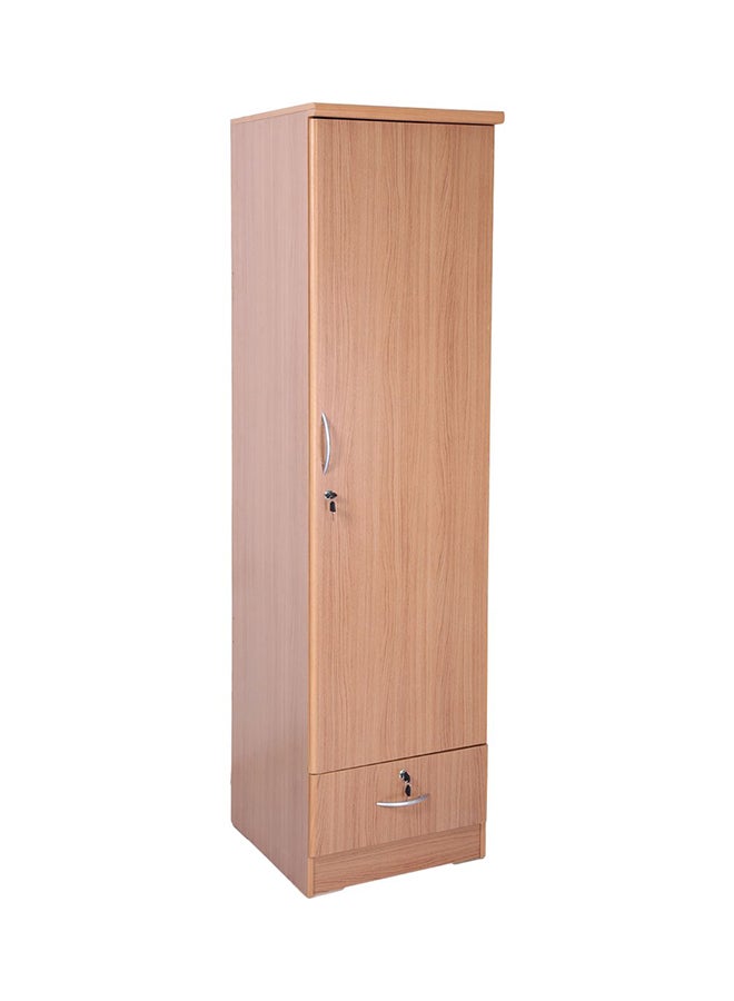 AFT - One Door Wooden Cupboard Beige 190x50x50centimeter - Image 1