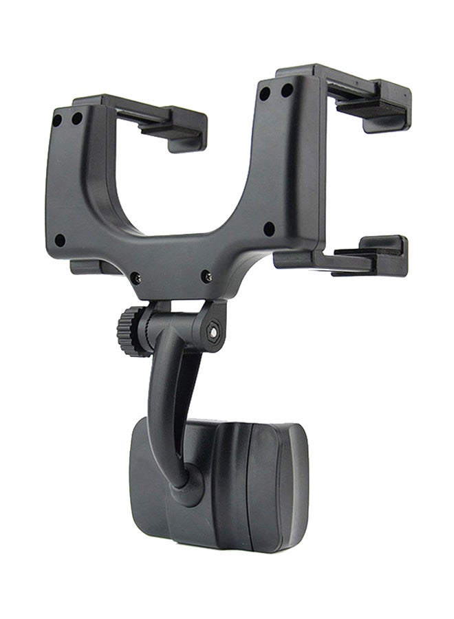 Car Rear-View Mirror Phone Mount Black - Image 1