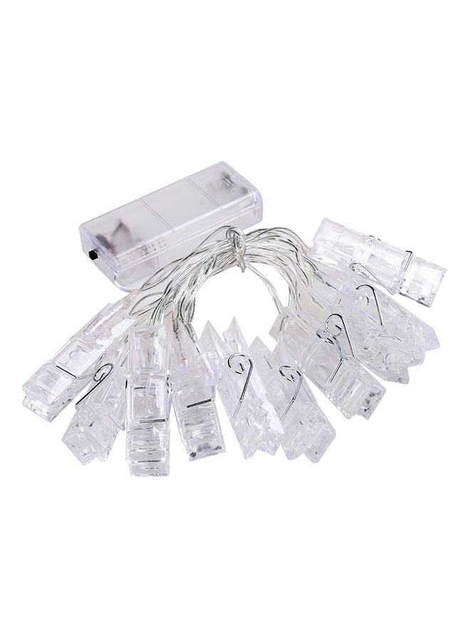 Photo Hanging Decorative Clips With LED Lights White 19x11x4centigram - Image 1