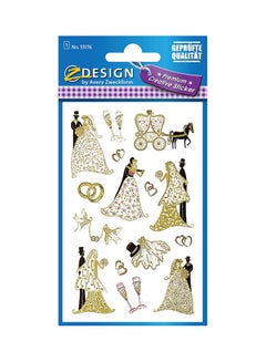 AVERY 15-Piece Paper Wedding Sticker Set Multicolour  - Image 2
