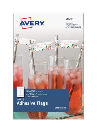 أعلام لاصقة 24 قطعة أبيض - v1535027334/N16387039A_1