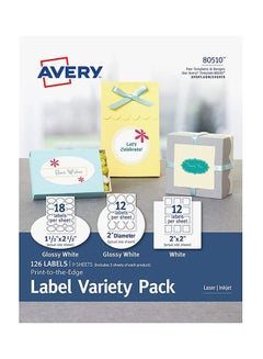 AVERY 126-Piece Print To The Edge Variety Label Multicolour  - Image 1