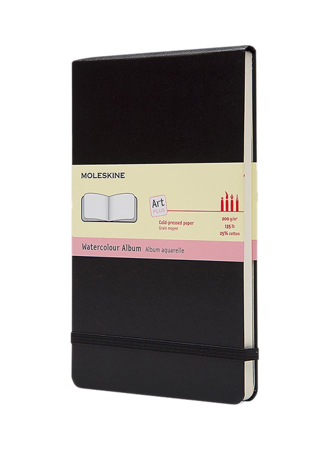 MOLESKINE A5 Art Plus Watercolor Album Notebook, 60 Pages Black 