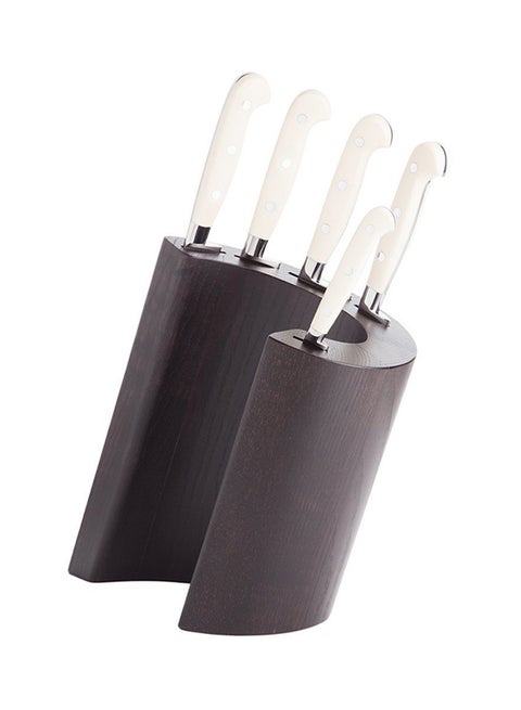 5-Piece Knives With Wenge Block White