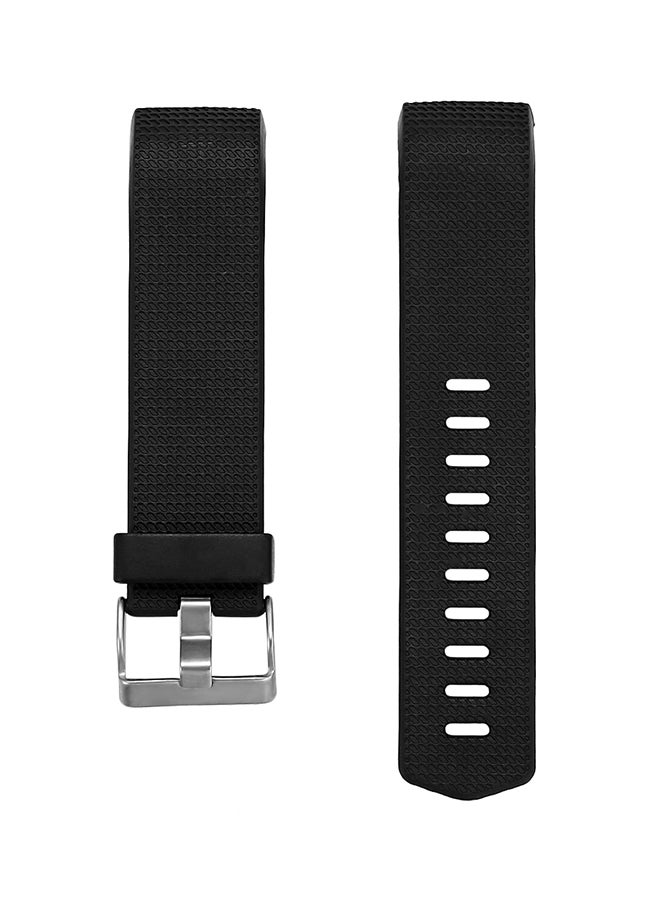 Silicone Strap For Fitbit Charge 2 Smart Watch 22 mm 2018082620 Black - Image 1