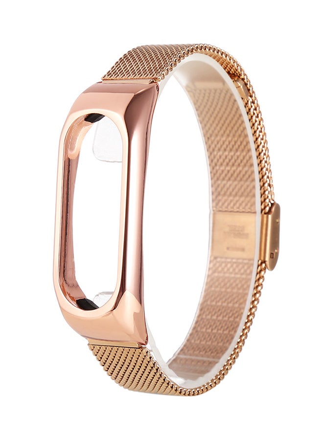 Stainless Steel Strap For Xiaomi Mi Band 2 Gold  - Image 1