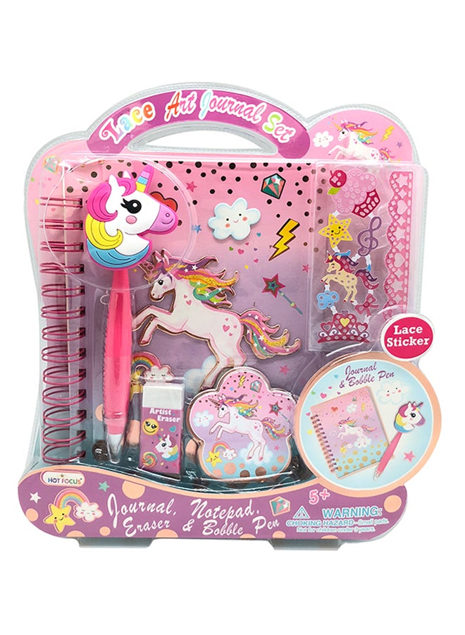 Hot Focus Unicorn Lace Art Journal Set