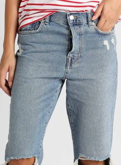 FOREVER 21 High-Rise Cutout Jeans Blue  - Image 4
